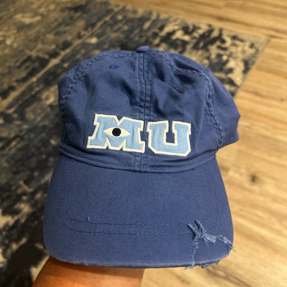 Monsters Inc Hat Cap Blue Monsters University Disney Pixar  Adult *DAMAGED*